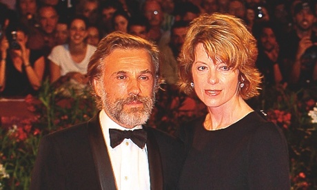 Photograph of Christoph Waltz and his wife