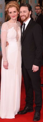 Duff with partner James McAvoy. They met on the set of Shameless.