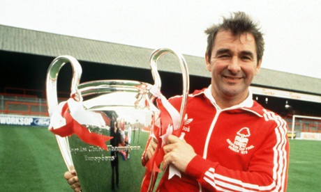 Nottingham Forest manager Brian Clough with the European Cup, 1980. 