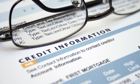 A page from a credit file