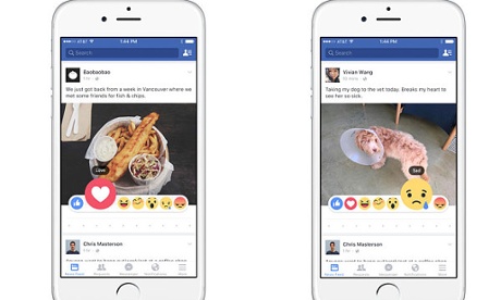 Faceboook reactions