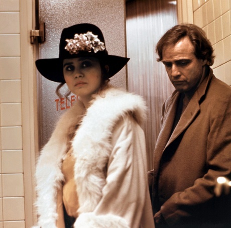 Maria Schneider with Marlon Brando in Last Tango in Paris.