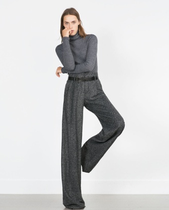 ZARA HERRINGBONE TROUSERS