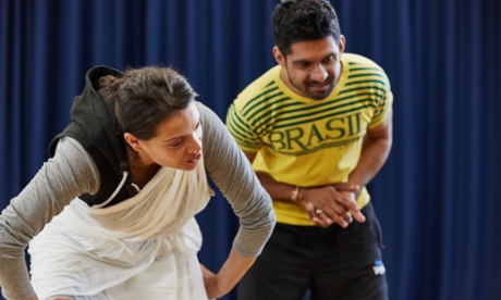 Coming Up Rehearsals - (left to right) Clara Indrani, Mitesh Soni.