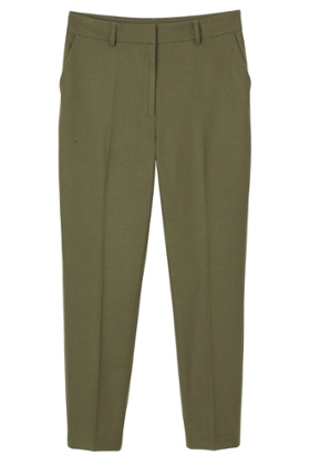 Five autumn trousers – khaki tailored cropped by Monki