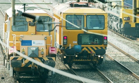 Carillion maintenance equipment on the West Coast Main Line.