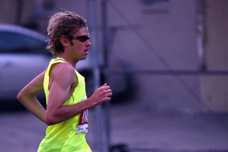 Ryan Hall during the 2015 ASICS LA Marathon in Los Angeles, California.