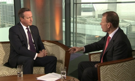 Prime Minister David Cameron on Andrew Marr's Sunday morning show.