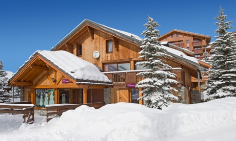 The chalets Katie 1 and 2 in the snowy landscape of Reberty 2000, France