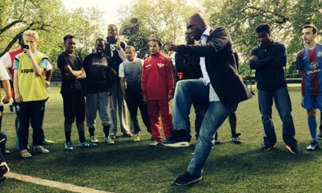 Clarence Seedorf, Uefa’s global ambassador for diversity and change, dishes out some tips on a visit to Street League.