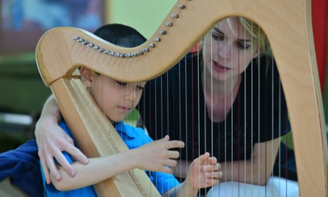 Catrin Finch in Patagonia with BBCNOW, October 2015