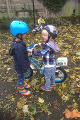 Jacob and Jack discuss who gets to ride the Apollo Police Patrol.