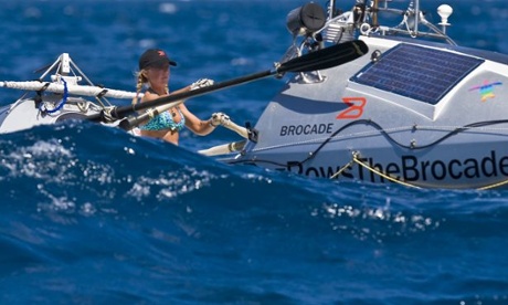 Roz Savage rowing Atlantic ocean