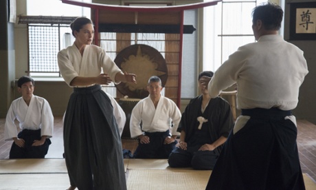 Alexa Davalos working on her aikido.