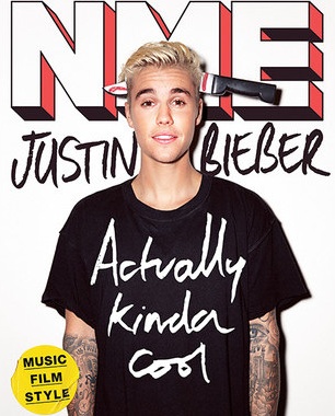 Justin Bieber on the cover of NME