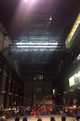 Calder Piece by Earle Brown, performed in the Turbine Hall of Tate Modern, London.