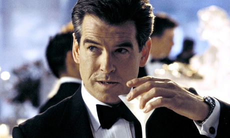 Pierce Brosnan as James Bond with (probably shaken) martini in Die Another Day. Photograph: Allstar/