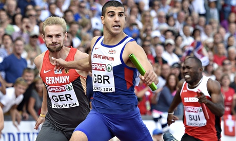 Adam Gemili in action for Great Britain
