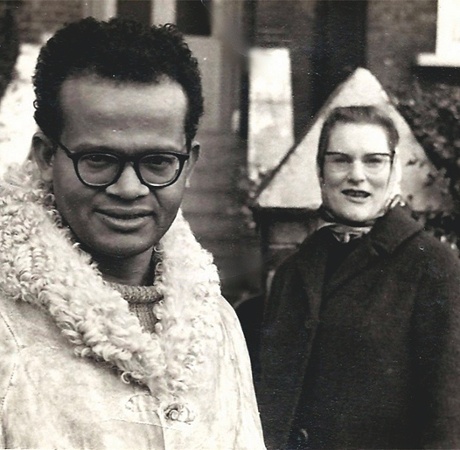 Photograph of Diana Athill with partner Barry Reckord in the 1960s.