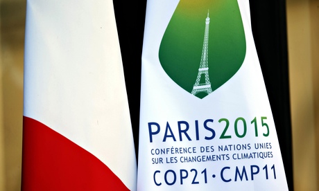 A COP21 summit flag