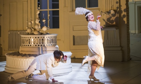 Simpering innocent or man-trapping spinster? Yvonne Howard as Katisha (with Richard Suart as Ko-Ko) in English National Opera’s 2015 revival of The Mikado.