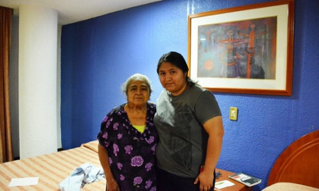 Norma Ramirez with her grandmother in Mexico