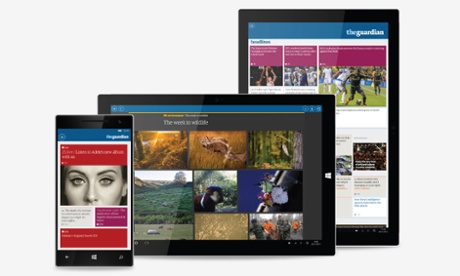 The Guardian app on Windows 10