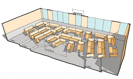 The ‘universal classroom’ design provides flexible spaces that can support multiple pedagogies.