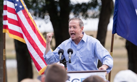 Democratic presidential candidate Martin O’Malley addresses supporters during the Blue Jamboree campaign event on Saturday in North Charleston, South Carolina. 