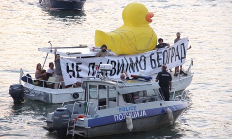 The Belgrade protesters are organised and relentless: they use a clear symbol, and favour PR stunts rather than just protests.