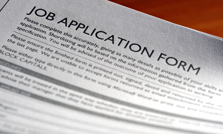 A job application form