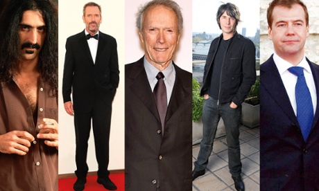 Hearing is believing: hi-fi buffs include, from left, Frank Zappa; Hugh Laurie; Clint Eastwood; Brian Cox; and Dmitry Medvedev.