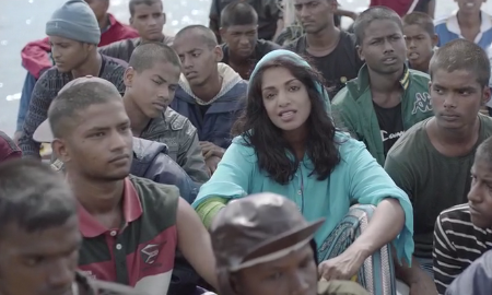 MIA in a scene from her video for Borders.