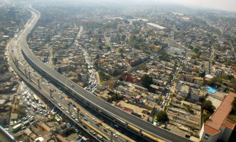 Una vista aérea de la ciudad de México