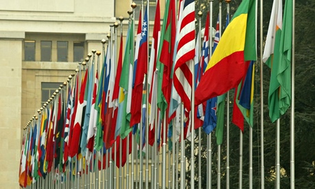 Flags united nations Geneva