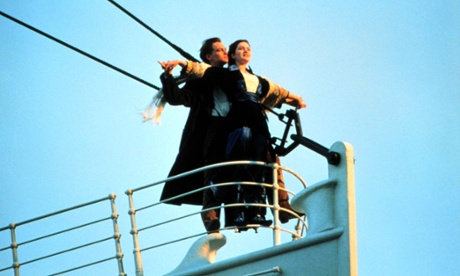 Leonardo DiCaprio and Kate Winslet in the film Titanic (1997).