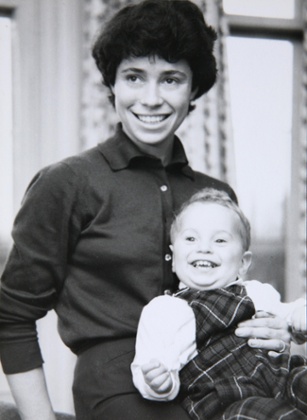 Hannah Gavron with Jeremy’s brother, Daniel, aged around one year old.