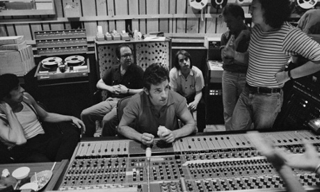 Bruce Springsteen … in the studio working on The River with the E Street Band