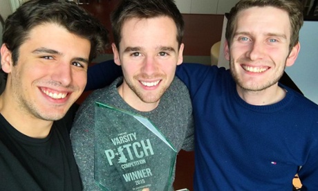 The Tio team, from left to right: Mario Morello, Peter Spence and Ashley Wiltshire, all smile into the camera