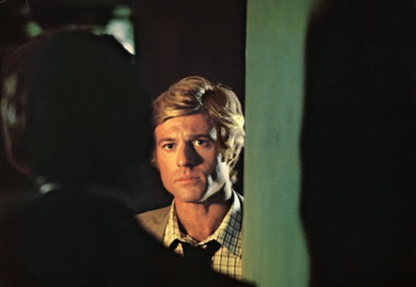 All the President's Men: Robert Redford as Bob Woodward meets Deep Throat in a darkened car park.