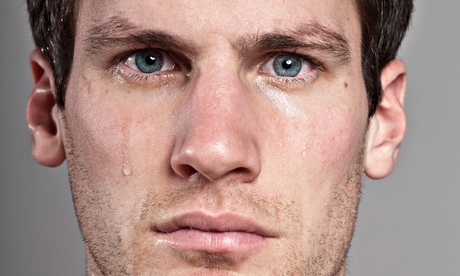 Portrait of a man crying