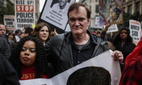'I was under the impression that I’m an American and that I had First Amendment rights' ... Quentin Tarantino, shown during the controversial rally against police brutality.