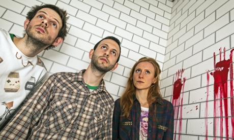 Help! Alexi and chums try to solve the puzzle.