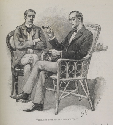 Sherlock Holmes and Doctor Watson in Strand magazine Vol 6.(1893). Photograph: Musuem of London/Museum of London