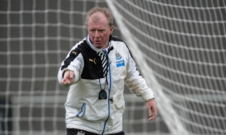 Steve McClaren points the way at Newcastle United training before the game against Bournemouth – but he is aware results will need to improve sooner rather than later.