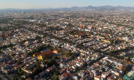 An aerial view of Mexico City.