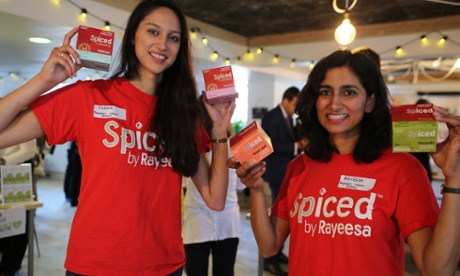 mother and daughter with sauces