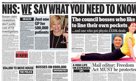 The Daily Mail’s spread on Thursday showed why FoIa is necessary. 