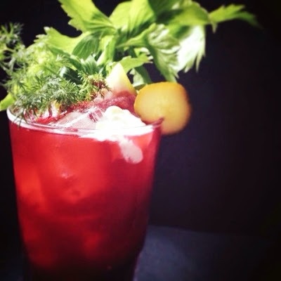 D.Limousin's bloody mary with beetroot should sort out that hangover.