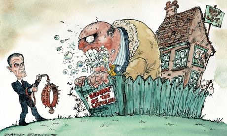 Landlord prowling behind 'Beware of the Landlord' sign